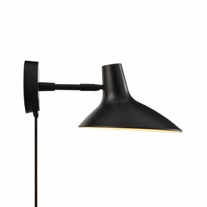 Wandlamp zwart bedlamp 'Darci' e14 fitting verstelbaar - FOIR