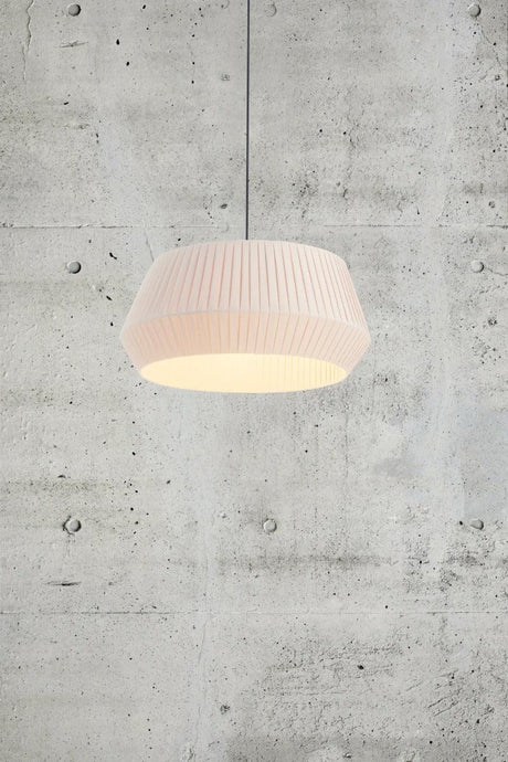 Grote beige hanglamp nordlux dicte textielkap e27 fitting 