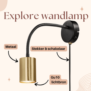 Explore wandlamp led lamp verstelbaar leeslamp gu10