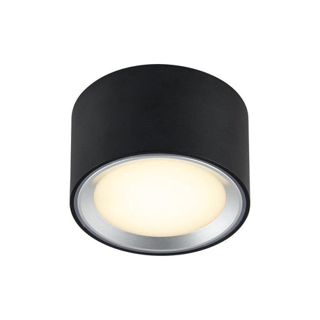 Zwarte plafondspot rond Nordlux fallon opbouwspot modern zwart ledlamp 