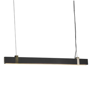 Balk hanglamp zwart goud led lamp