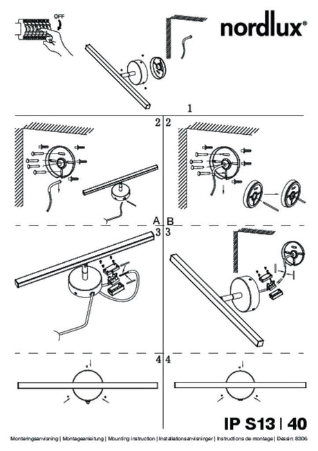 Nordlux badkamerlamp instructies led lamp boven spiegel