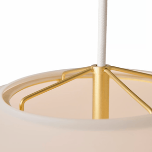 Hanglamp messing & opaalglas E27 fitting 'Navone' DFTP 40 cm - FOIR