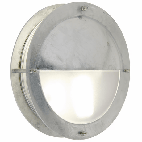 Buitenlamp rond gegalvaniseerd led 'Malte' e27 fitting 24 cm - FOIR