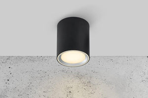 Nordlux fallon moodlight modern zwart opbouwspot rond 