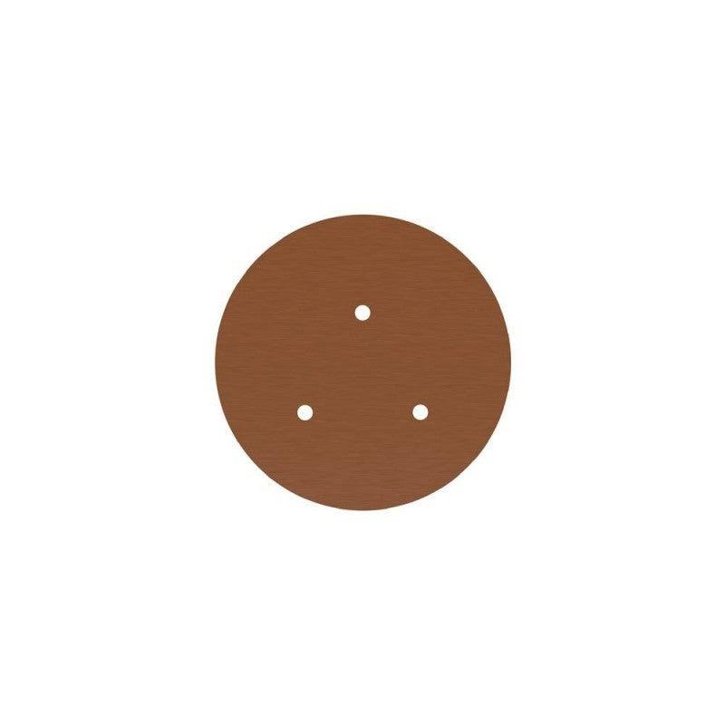 Ronde plafondkap minimalistisch 3 uitgangen - kleur koper 20cm