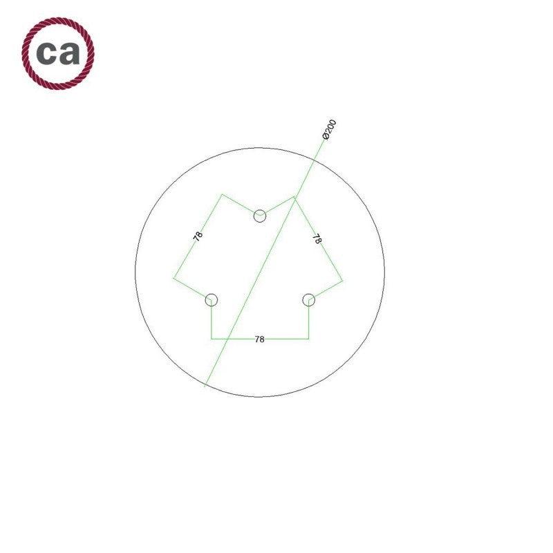 Ronde plafondkap mat zwart minimalistisch 20 cm 3 uit