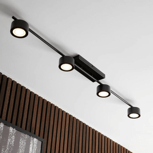 Plafondbar zwart met 4 LED spots met Moodmaker Nordlux Clyde 115cm