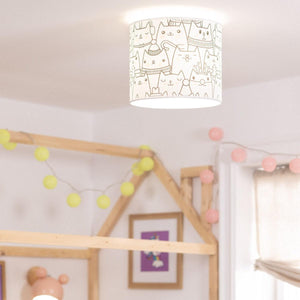 Plafondlamp wit kinderkamer led lamp e27 fitting rond wit