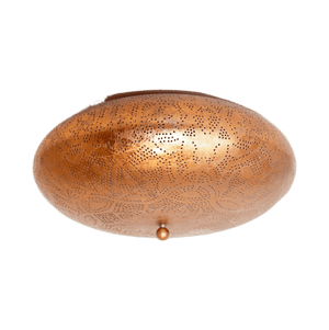 Plafondlamp goud filigrain goud 'Femke' 2x e14 fitting 250mm rond - FOIR