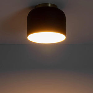 Plafondlamp zwart of wit & goud rond 'Koloman' E27 fitting design lamp 200mm