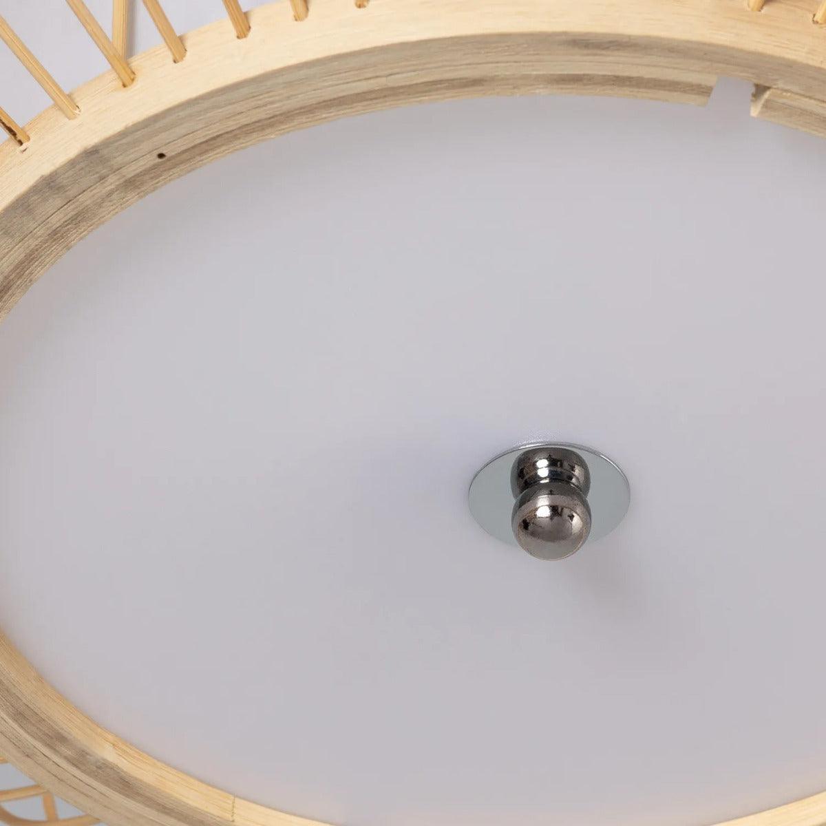 Plafondlamp bamboe 400mm E27 fitting rond 'Geoffrey'