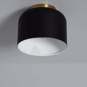 Plafondlamp zwart of wit & goud rond 'Koloman' E27 fitting design lamp 200mm