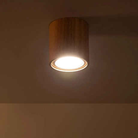 Plafondspot LED hout rond 6W 2700K warm wit 'Sigrid' - FOIR