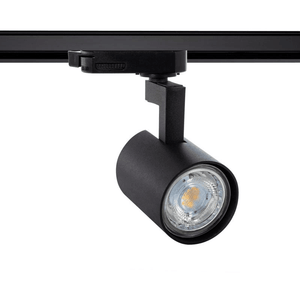 Modern 1-fase railsysteem van 3 meter met 3x zwart GU10 spots - plafondlamp