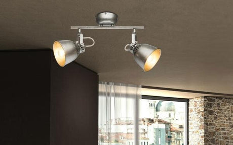 Plafondlamp spot 2x e14 fitting modern verstelbaar 