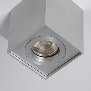 Opbouwspot zilver 'Will' aluminium modern gu10 fitting 110mm