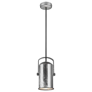 Hanglamp zilver industrieel gegalvaniseerd E27 fitting 'Nordlux porter 9' 9 cm - FOIR