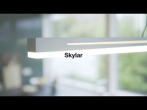 Brede hanglamp zwart met ingebouwde Moodmaker Nordlux Skylar