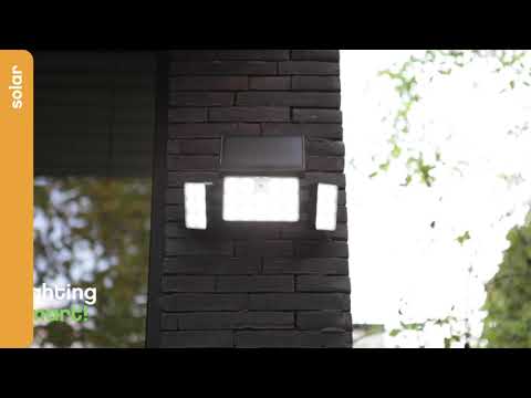 Buitenlamp mat zwart solar smart 'Tuda' led lamp breed buitenspot