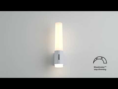 Witte LED wandlamp badkamer Nordlux Helva 42 cm