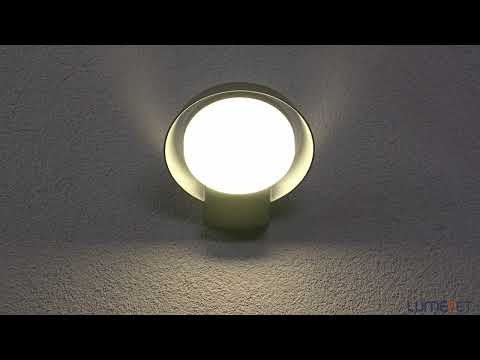 Buitenlamp met sensor 'Polo' voordeur verlichting downlighter Lutec 16 cm