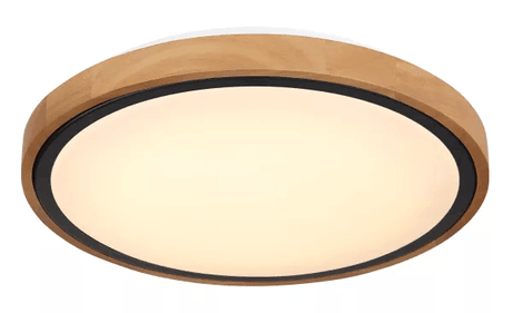 Plafondlamp rond met LED hout modern cct globo lighting bruno 41764-12 9007371430468  