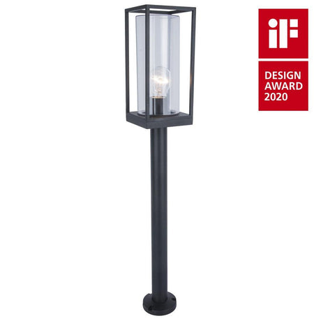 Tuinpadverlichting zwart glas lutec Flair staande lamp