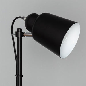 Staande lamp 'Lux' zwart leeslamp E27 fitting modern verstelbaar 143cm