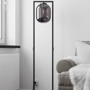 Staande vloerlamp 'Dixton' By Rydens E27 fitting smoke grey 150cm