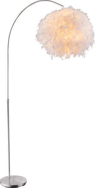 Staande Booglamp chrome modern led lamp textiel