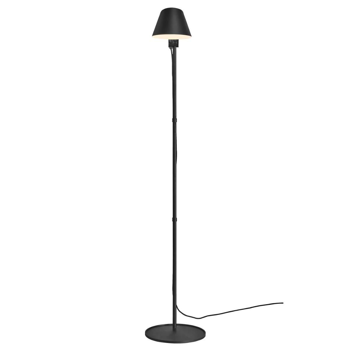 Staande lamp met schakelaar zwart Nordlux E27 fitting vloerlamp