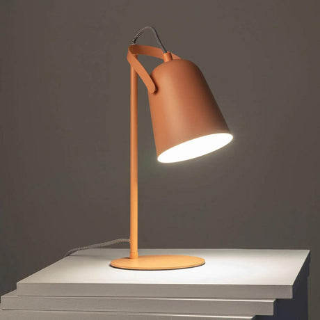 bureaulamp terracotta met e14 fitting stekker en schakelaar