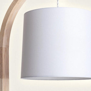 Vloerlamp hout met stoffen kap E27 fitting 'Natasja'