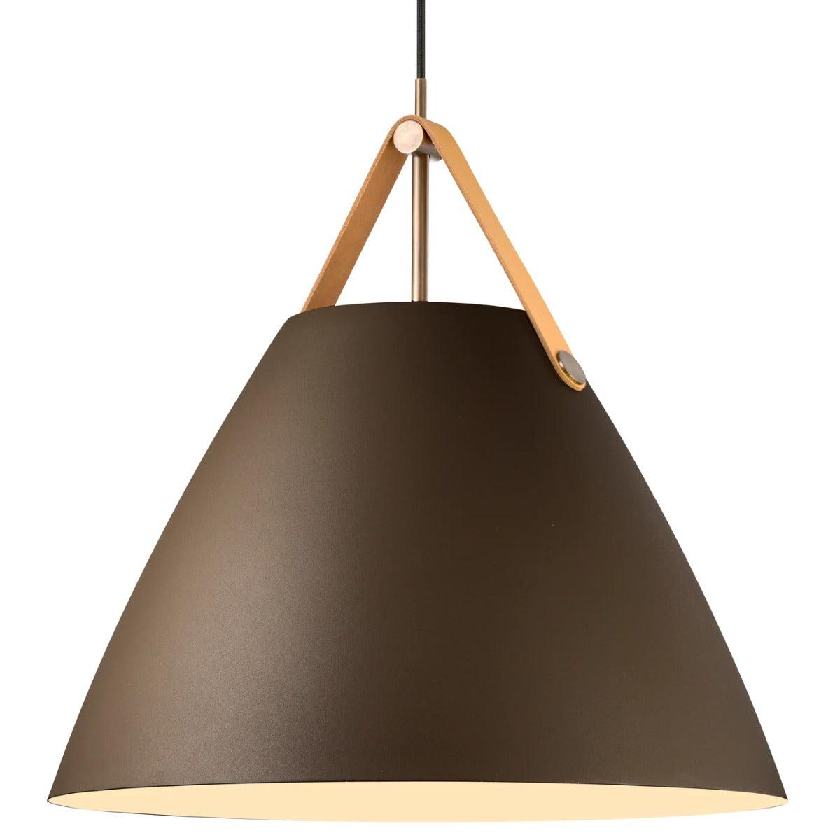 Grote  hanglamp design met leren strap 480mm 