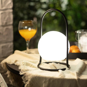 Design lamp oplaadbaar LED tafellamp zwart & wit dimbaar 'Rizzo'