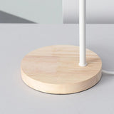 Bureaulamp wit met hout schakelaar en E14 fitting 'Wilco'