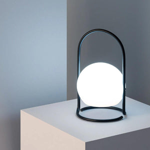 Design lamp oplaadbaar LED tafellamp zwart & wit dimbaar 'Rizzo'