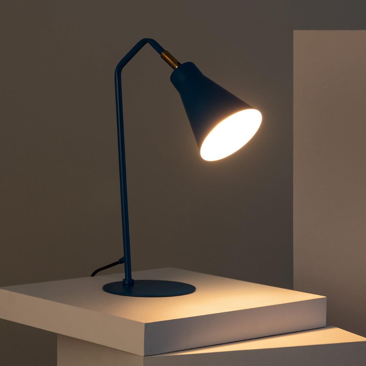 Tafellamp blauw 'Daphne' E27 fitting modern led lamp verstelbaar