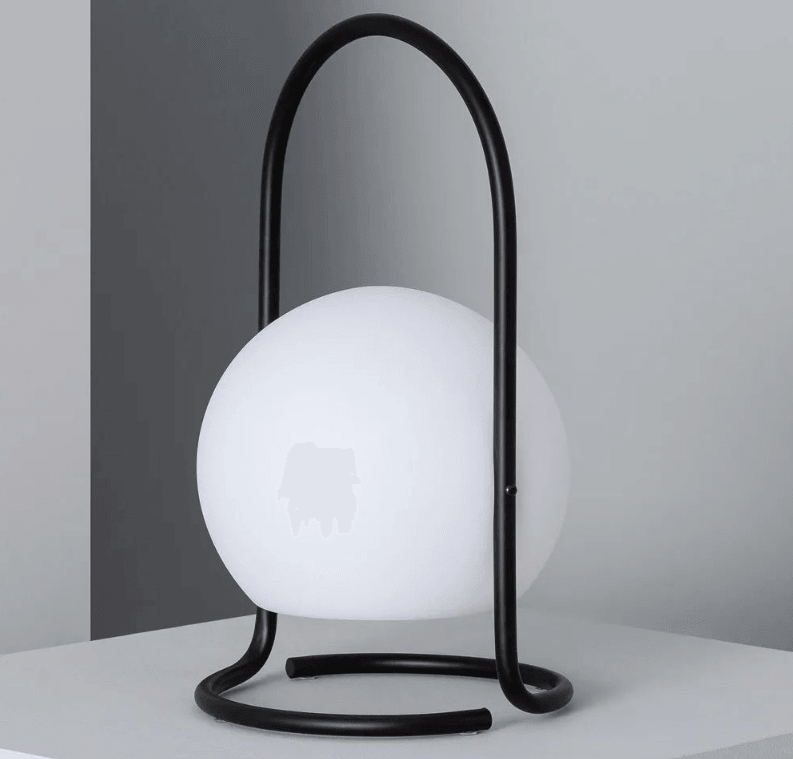 Design lamp oplaadbaar LED tafellamp zwart & wit dimbaar 'Rizzo'