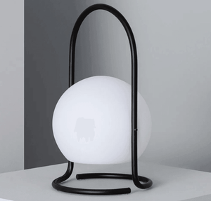 Design lamp oplaadbaar LED tafellamp zwart & wit dimbaar 'Rizzo'