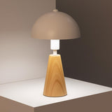 Tafellamp hout wit 'Daya' hout wit E14 fitting modern witte kap