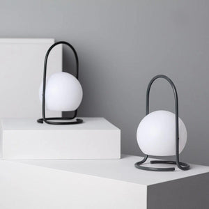 Design lamp oplaadbaar LED tafellamp zwart & wit dimbaar 'Rizzo'