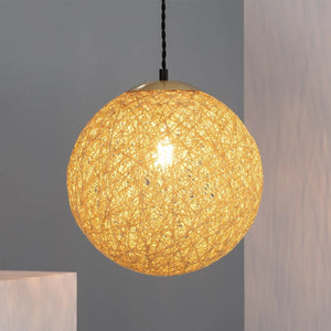 Gevlochten hanglamp modern rond e27 fitting led lamp