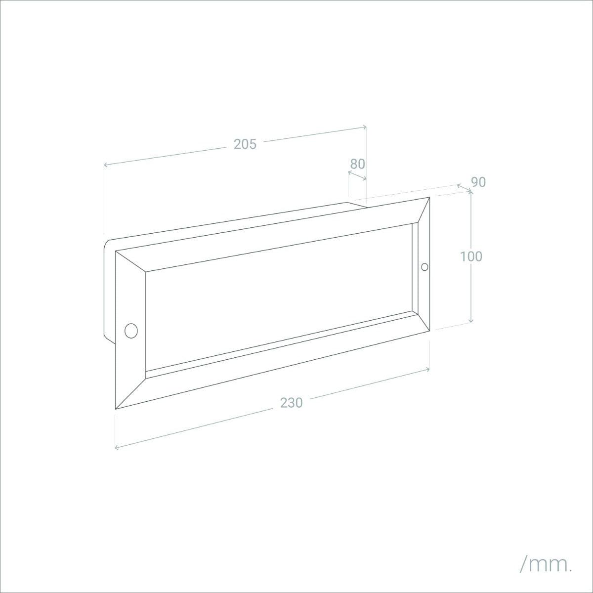 Wandlamp trapverlichting zwart 'Lead' vierkant E27 fitting 20 cm - FOIR