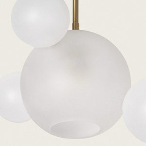 Hanglamp modern goud met opaalglas E27 fitting 'Kenji'