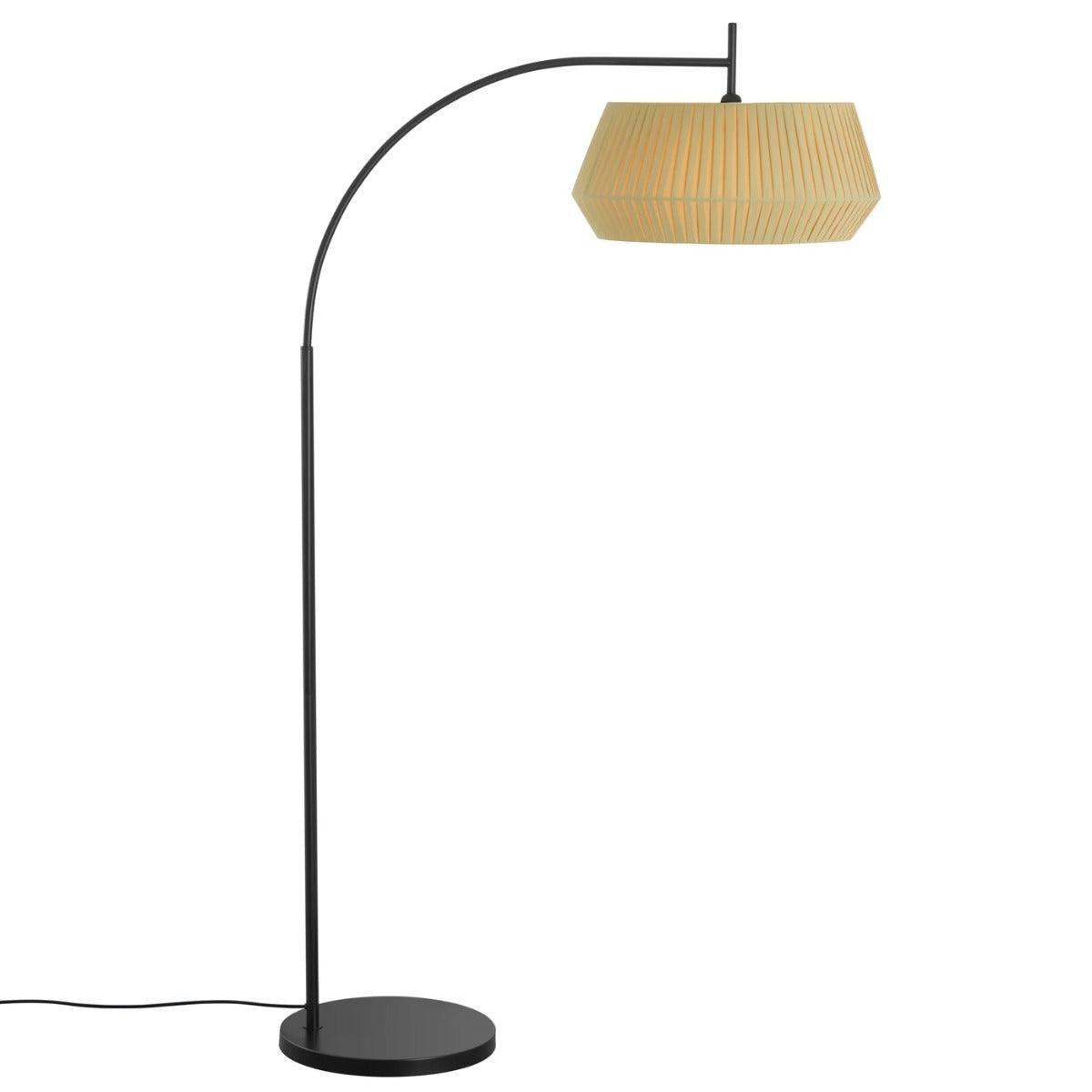 Beige vloerlamp met vloerschakelaar E27 stoffen kap Dicte 180 cm - FOIR