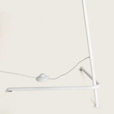 Minimalistische vloerlamp wit met E27 fitting en schakelaar 'Sebastiaan'