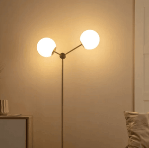 Vloerlamp goud met opaalglazen kappen 'Mono 2' 150 cm