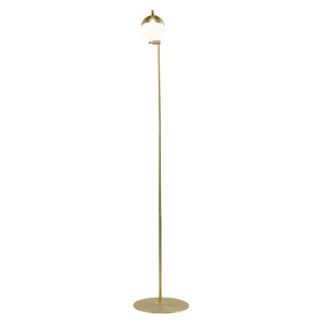 Grote verstelbare vloerlamp messing met G9 fitting en schakelaar Nordlux Contina 140 cm - FOIR